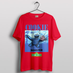 Cookie Monster Nevermind Sesame Street Red T-Shirt