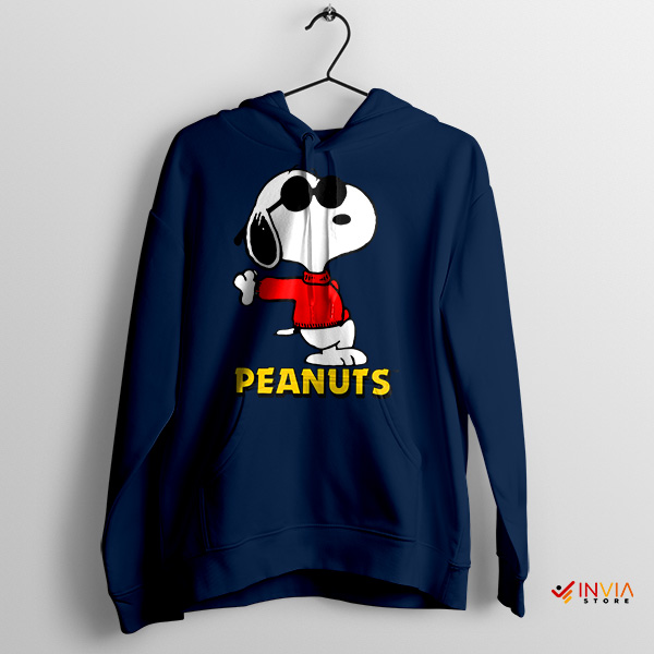 Cool Snoopy Strikes a Pose Navy Hoodie