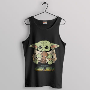 Cosmic Cuties Baby Yoda with Groot Black Tank Top