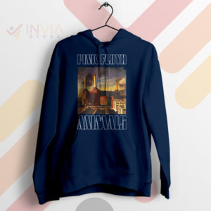 Cover Art Pink Floyd's Orwellian Animals Navy Hoodie