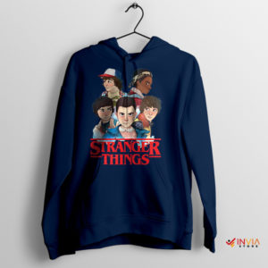 Creative Fan Collection Gang Stranger Things Navy Hoodie