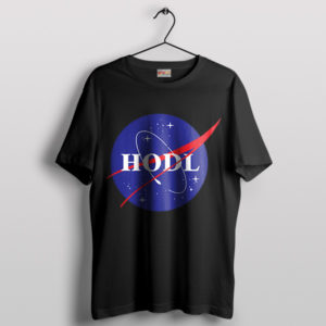 Cryptocurrency Frontier HODL NASA Black T-Shirt