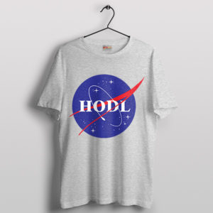 Cryptocurrency Frontier HODL NASA Sport Grey T-Shirt