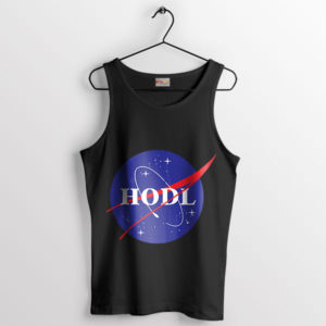 Cryptocurrency Twist HODL NASA Black Tank Top