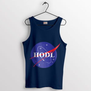 Cryptocurrency Twist HODL NASA Navy Tank Top