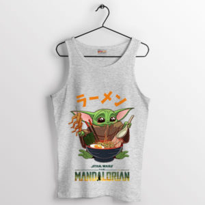 Cute Baby Yoda Tasty Ramen Noodles Sport Grey Tank Top