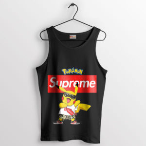 Cute and Trendy Pikachu Fashion Black Tank Top