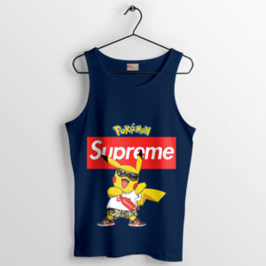 Cute and Trendy Pikachu Fashion Navy Tank Top