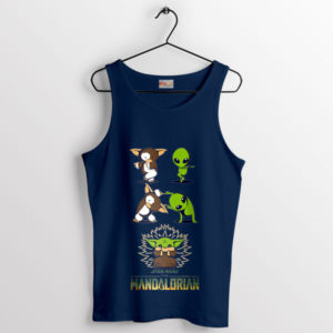 Cuties Mogwai-Alien Baby Yoda Navy Tank Top
