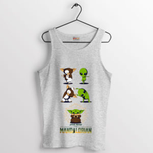 Cuties Mogwai-Alien Baby Yoda Sport Grey Tank Top