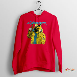 Cybernetic Kitty Cyberpurr 2077 Game Red Hoodie