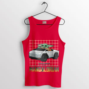 Cybertruck Adventure Baby Yoda Red Tank Top