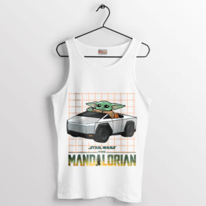 Cybertruck Adventure Baby Yoda White Tank Top