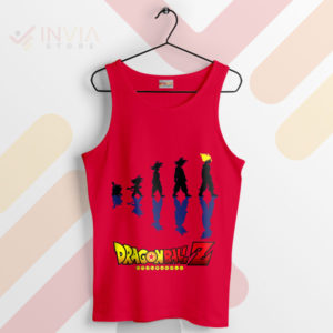 DBZ Goku's Transformation Evolution Red Tank Top