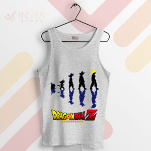 DBZ Goku's Transformation Evolution Sport Grey Tank Top