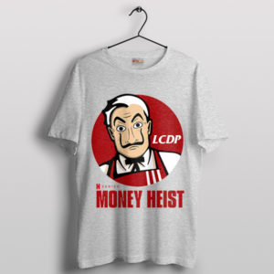 Dalí Mask x Money Heist Style KFC Sport Grey T-Shirt