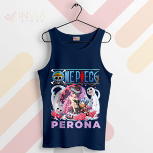 Dare to Wear Our Sexy Perona Graphic Navy Tank Top