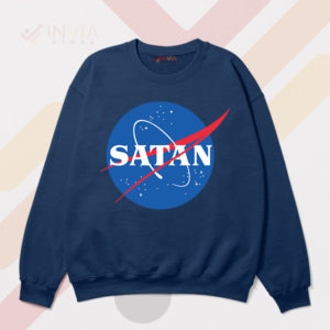 Dark Lord NASA Parody Satan Navy Sweatshirt