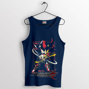 Dark Side Shadow the Hedgehog Navy Tank Top
