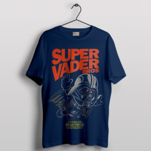 Dark Side Super Darth Vader Bros Navy T-Shirt