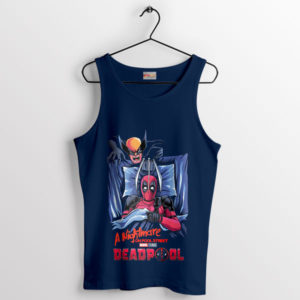 Darkness Nightmare Wolverine And Deadpool Navy Tank Top