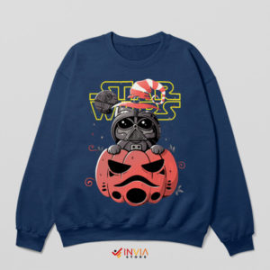 Darth Vader's Halloween Pumpkin Navy Sweatshirt