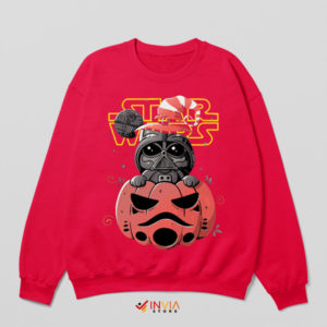 Darth Vader's Halloween Pumpkin Red Sweatshirt