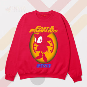 Dash into Sonic Fast and Furry-ous Red Sweatshirt
