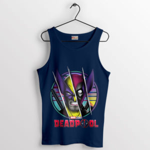 Deadpool and Wolverine Besties Navy Tank Top