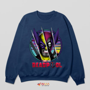 Deadpool x Wolverine Best Friends Navy Sweatshirt