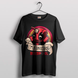 Deadpool's Fantasy I'm a Unicorn Black T-Shirt
