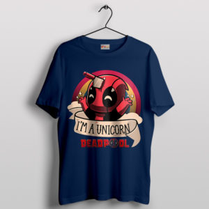 Deadpool's Fantasy I'm a Unicorn Navy T-Shirt