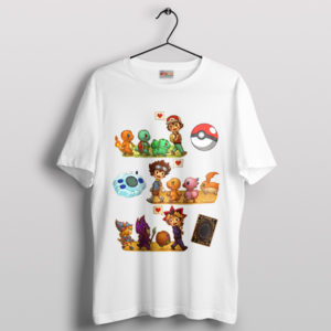 Digimon Pokemon and Yu-Gi-Oh Game White T-Shirt