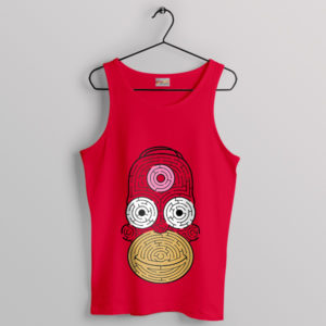 D'oh-nut Homer Simpson Mursi Tradition Red Tank Top