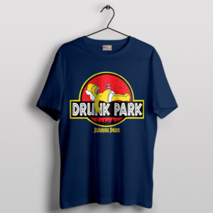 D'oh-saurus Rex Homer Drunk Park Navy T-Shirt