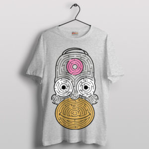 Donut Homer's Meets Mursi Culture Sport Grey T-Shirt