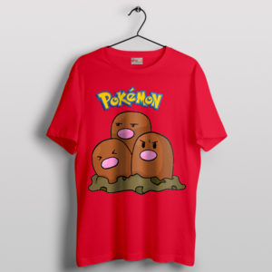 Dugtrio Digging Deep Adventure Red T-Shirt