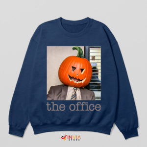 Dwight's Pumpkin Perfection In Office Navy Sweatshirt
