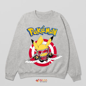 Electrifying Falcon Pikachu Soldier Sport Grey Sweatshirt