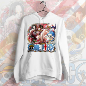 Elegant Sexy Boa Hancock Anime One Piece White Hoodie