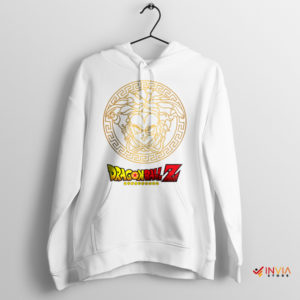 Epic Elegance Vegeta in Fashion Symbol White Hoodie