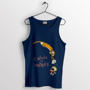 Epic Quest Calvin and Hobbes Navy Tank Top