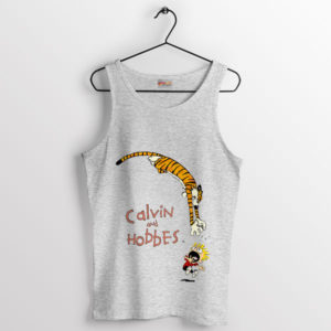 Epic Quest Calvin and Hobbes Sport Grey Tank Top