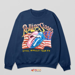 Epic Steel Wheels Tour '89 Vintage Navy Sweatshirt