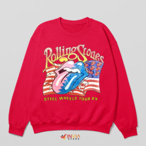 Epic Steel Wheels Tour '89 Vintage Red Sweatshirt