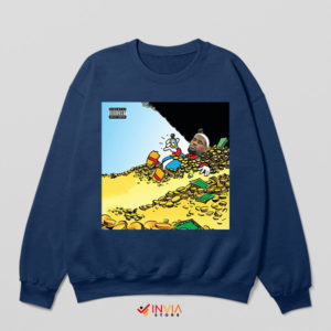 Exclusive Dollar Menu 2 Merch Art Navy Sweatshirt
