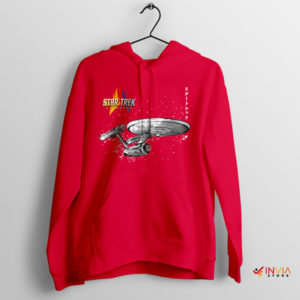 Exploration Starship Enterprise Ukiyo-e Red Hoodie