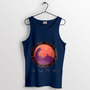 Face Your Fears Wear Dune's Quote Navy Tank Top