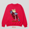 Feline Superhero Iron Cat Man Sweatshirt