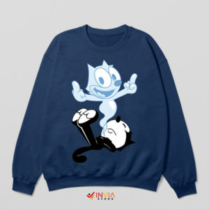 Felix the Cat's World of Funny Navy Sweatshirt